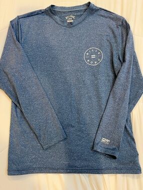 Billabong Kids UV SURF Long Sleeve Heather Blue Swim/Sun Shirt